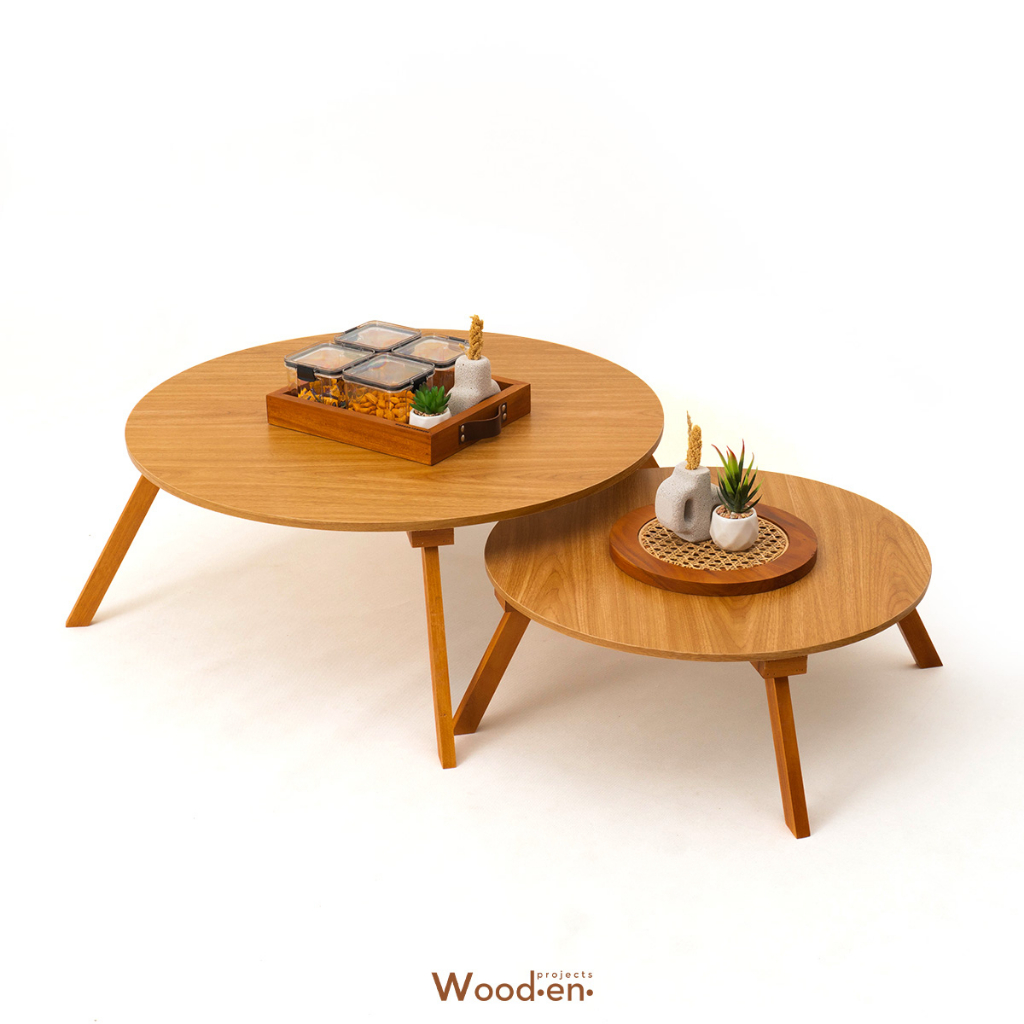 Wooden Projects Wooden Projects Meja Lipat Bulat Lesehan  MJP1-MJP2
