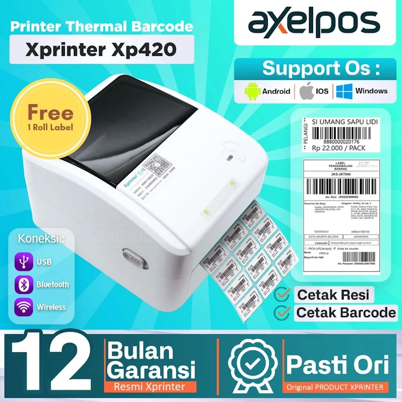 Axelpos Printer Barcode Thermal Label 5