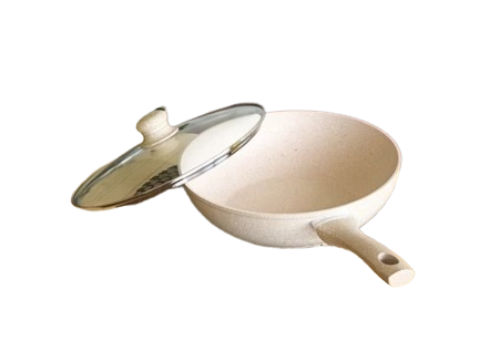 BOLDe Super Pan Wok + Lid Glass Beige 28 cm