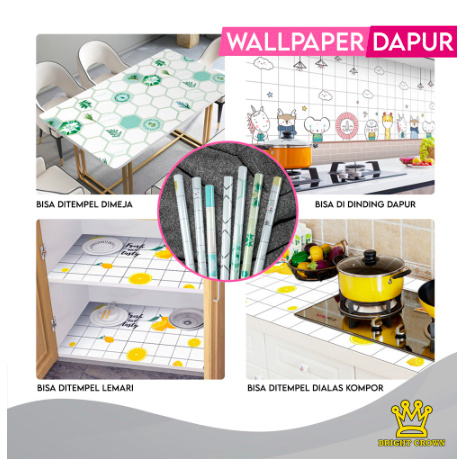 Wallpaper Stiker Dapur 3 Ukuran 5