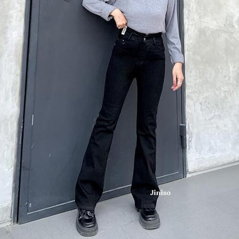 JINISO Ultra Highwaist Cutbray Stretch Jeans Hangout 5