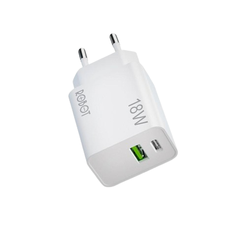 Robot 18W Dual Port Charger Quick Charging 1