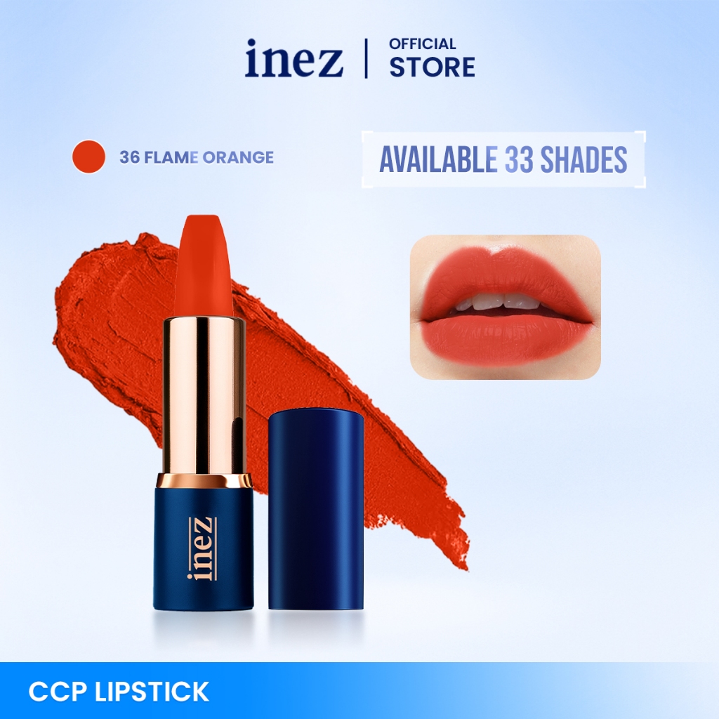 Kosmetikama Super Indah Inez Cosmetics Color Contour Plus Lipstick 36 Flame Orange