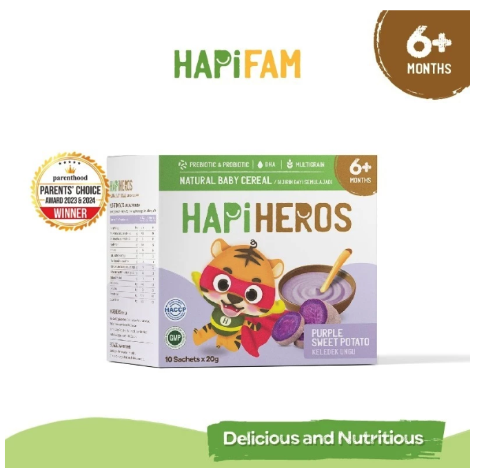 HAPIFAM HAPIHEROS Natural Baby Cereal Purple Sweet Potato