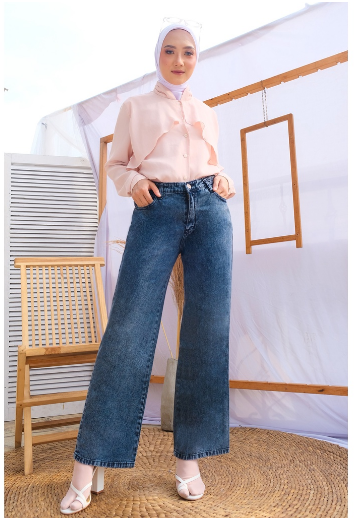 HW Celana Jeans Panjang Wanita Jumbo Model Boyfriend 2