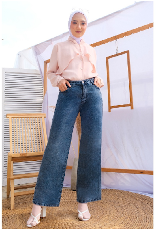 HW Celana Jeans Panjang Wanita Jumbo Model Boyfriend 2