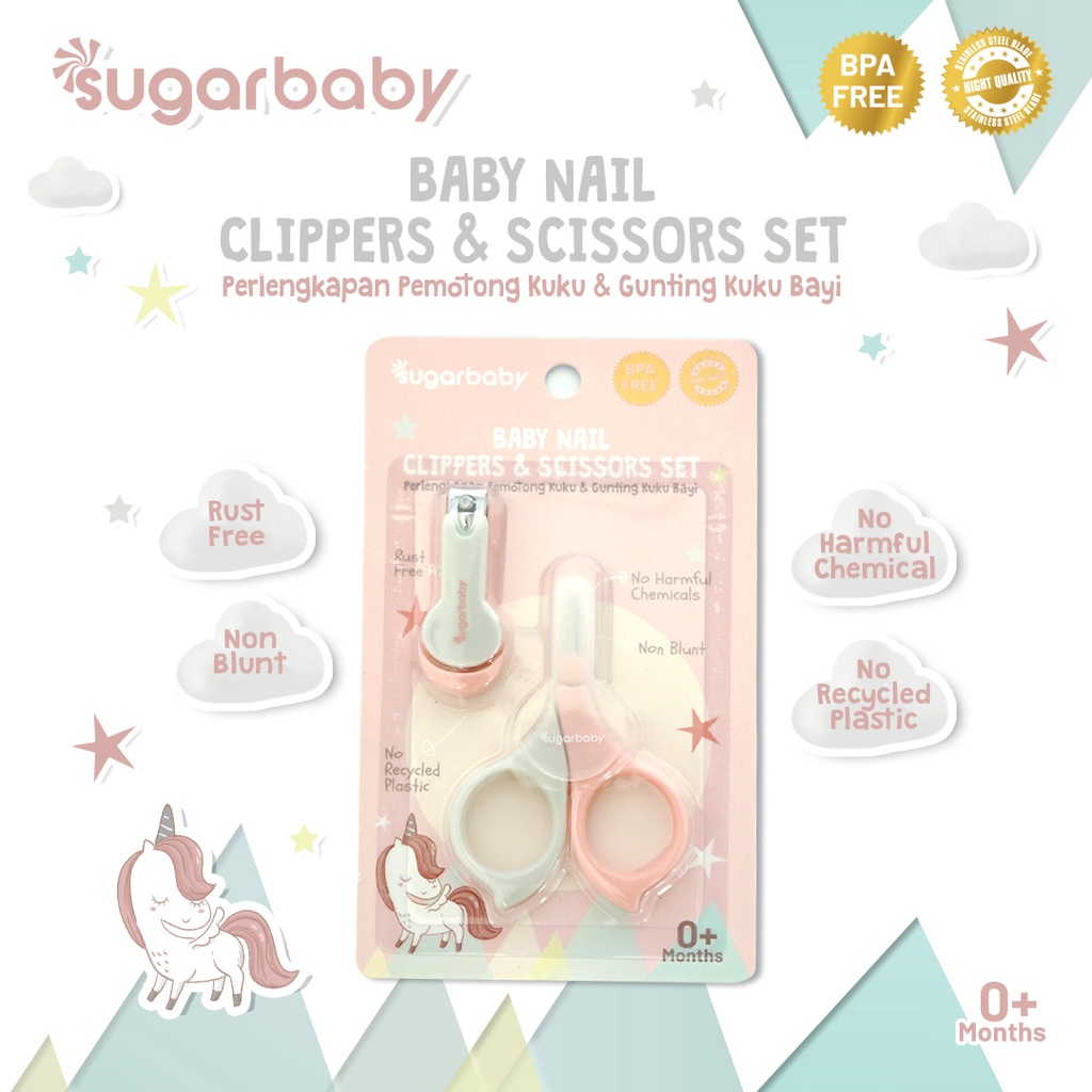 Sugar Baby 2 in1 Baby Nail Clippers & Scissors Set 