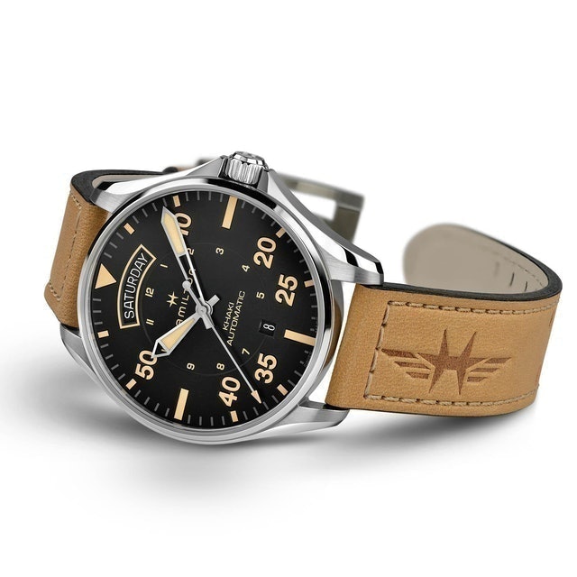 Khaki Aviation Day Date Auto 2