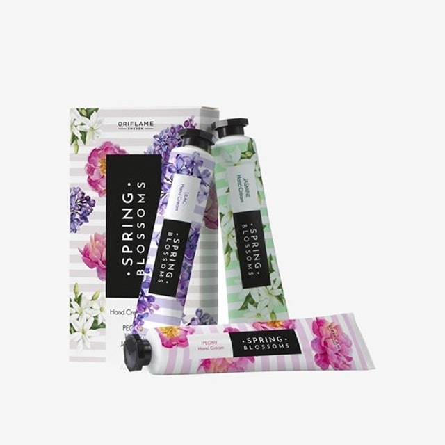 Spring Blossoms Hand Cream Trio Peony Lilac Jasmine  1