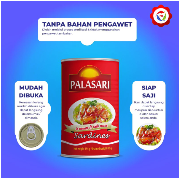  Palasari Sarden Saus Tomat dan Cabe 