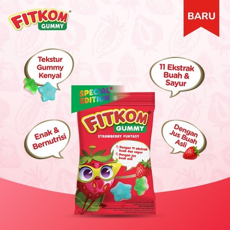 SOHO Industri Pharmasi  Fitkom Gummy Strawberry Funtasy
