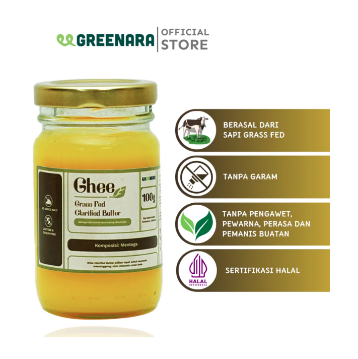 Hijau Tumbuh Bersama Greenara Ghee Grass Fed Clarified Butter 