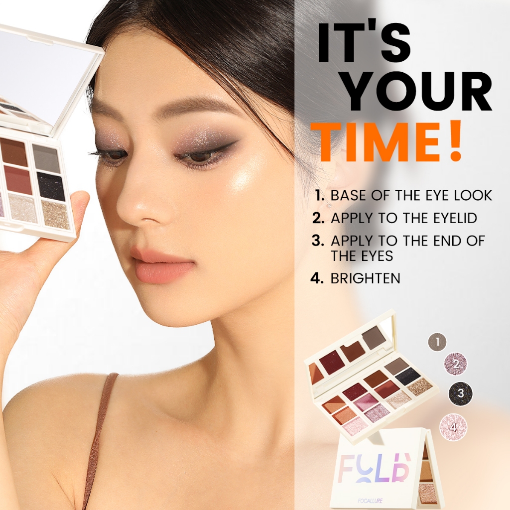FCL Internasional Indonesia FOCALLURE 3 Color DIY Eyeshadow Palette High Pigment Pro-Palette #BR02
