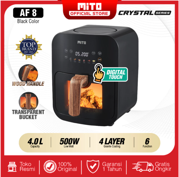 Mahakarya Sukses Indonesia MITO Air Fryer Crystal Series AF8