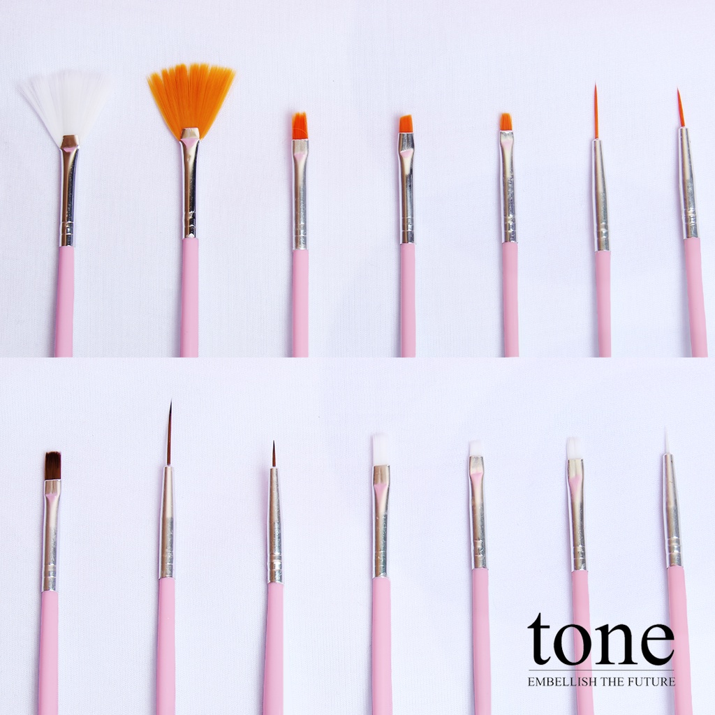 Tone Set Kuas Nail Art 15 Pcs