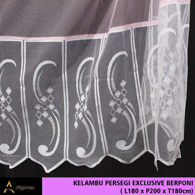 Algonas Kelambu Tidur Persegi Exclusive Dengan Poni