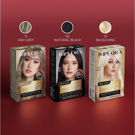  Implora Sukses Abadi Office Implora Color Expert New Permanent Hair Color (Natural Black)