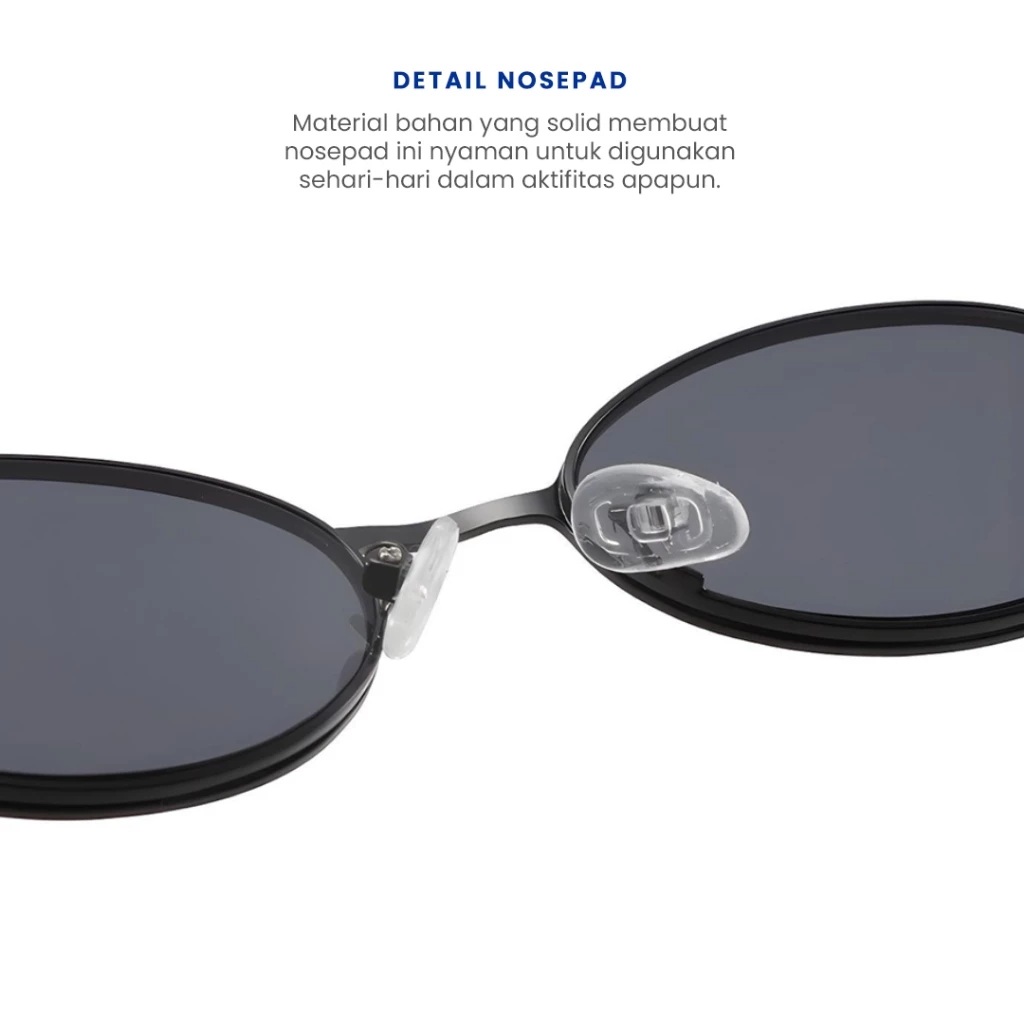 Eyekan Kacamata Oval Hitam 3