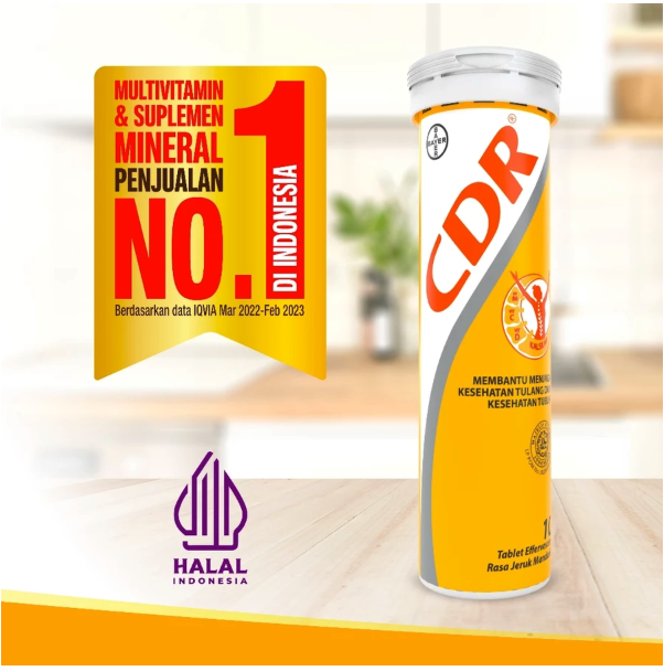 CDR Effervescent 15 Tablet Rasa Jeruk Mandarin