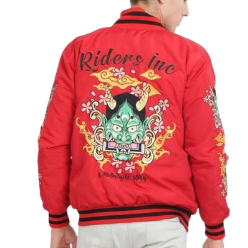  RIMC Riders Inc Motorcycle Jaket Sukajan Hannya