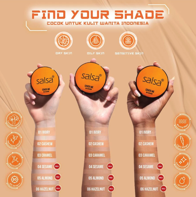 Alfa Viktori Familia SALSA Cover Me BB Cushion 03 Caramel