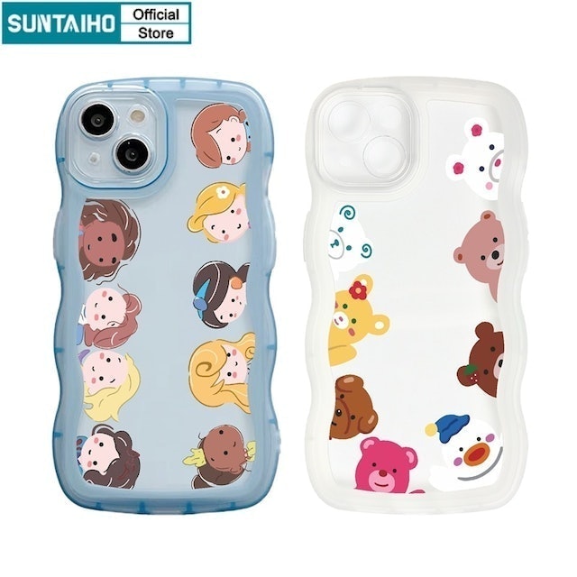 Suntaiho Curly Wave Soft Case Silikon Motif Karakter