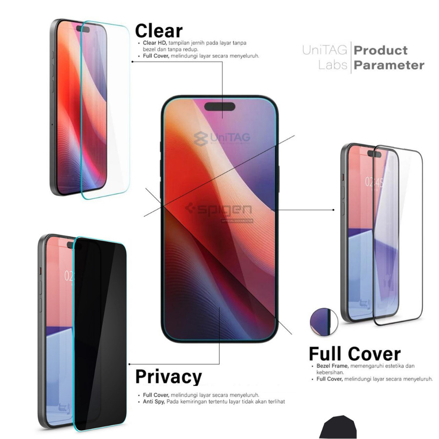 SPIGEN Glas.tR EZ Fit Privacy for iPhone 2