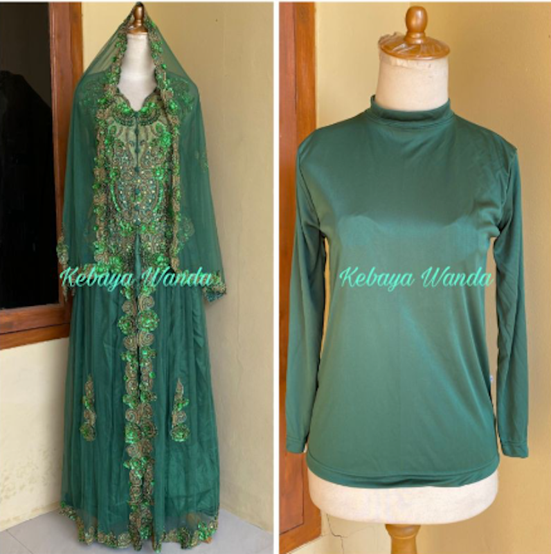 Kebaya Akad Full Payet Selendang Manset 4