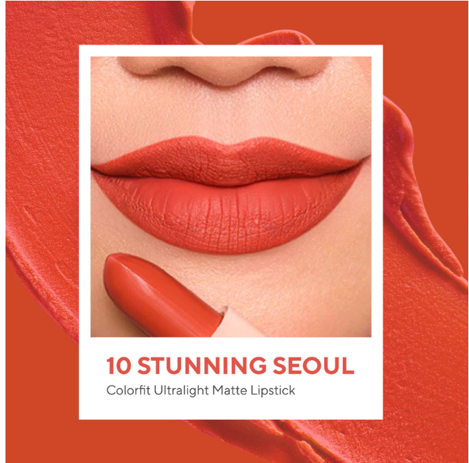 Paragon Technology and Innovation Wardah Colorfit Ultralight Matte Lipstick Korean Limited Edition 10 Stunning Seoul