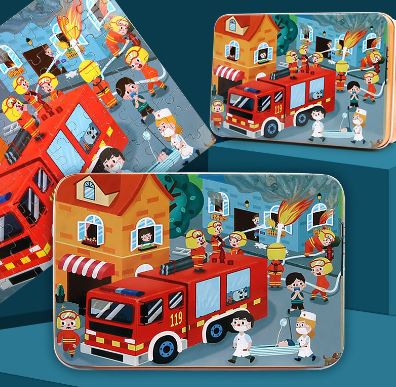  100 pcs Wooden Puzzle with Box