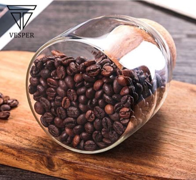 Vesper Coffee Bean Canister with Cork Lid