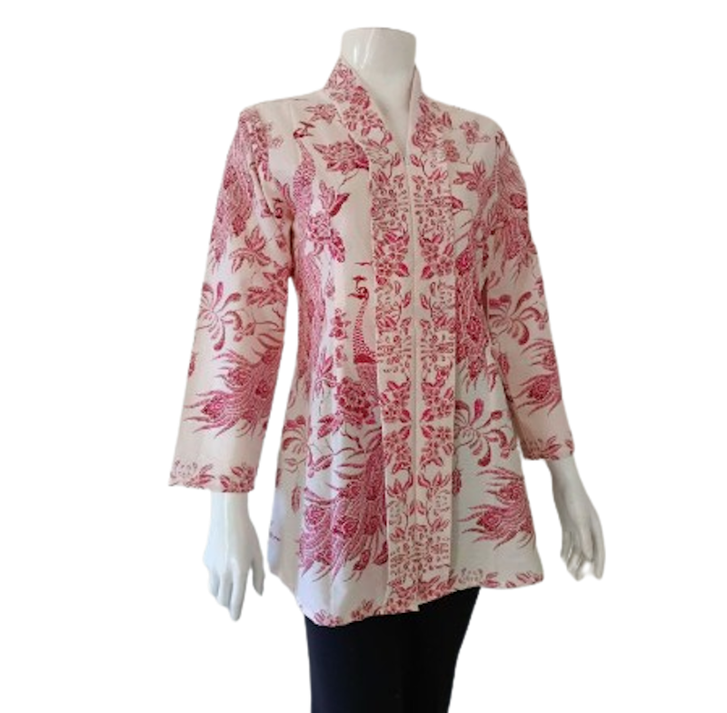 Batik Adriella Solo Kebaya Katun Merak Putih 5
