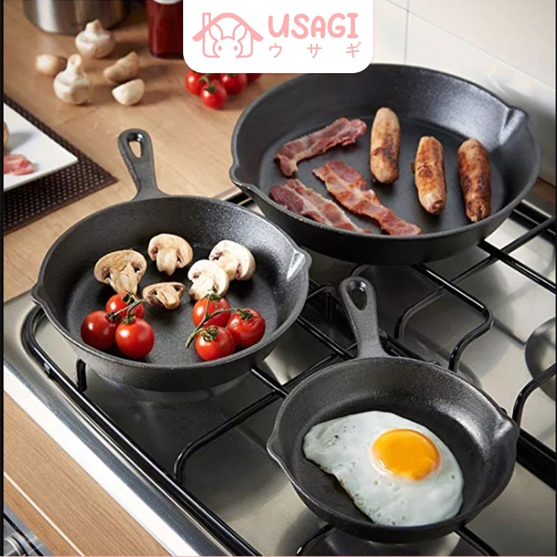 Usagi Cast Iron Fry Pan Skillet 5