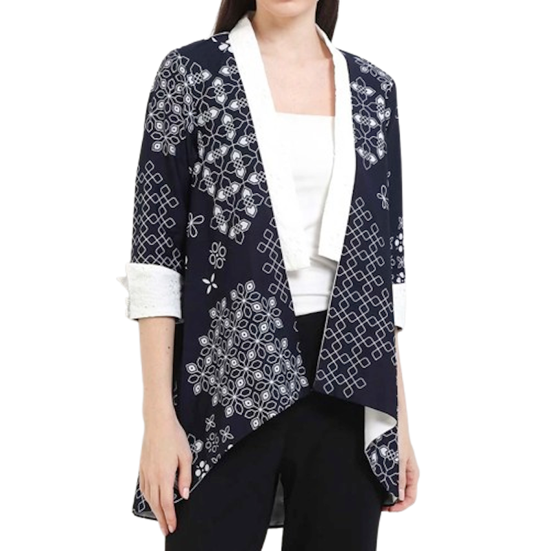 Rianty Batik Cardigan SAVRINA Navy Exclusive Series 1
