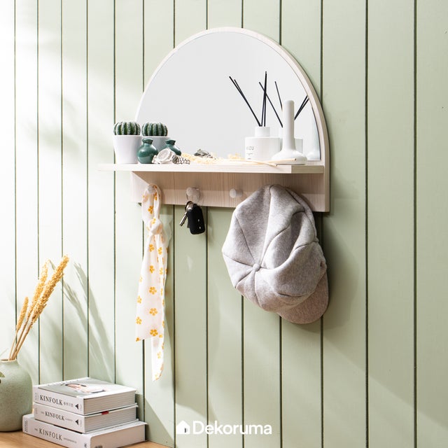 Heim Studio Dekoruma Kato Halfmoon Mirror dengan Ambalan