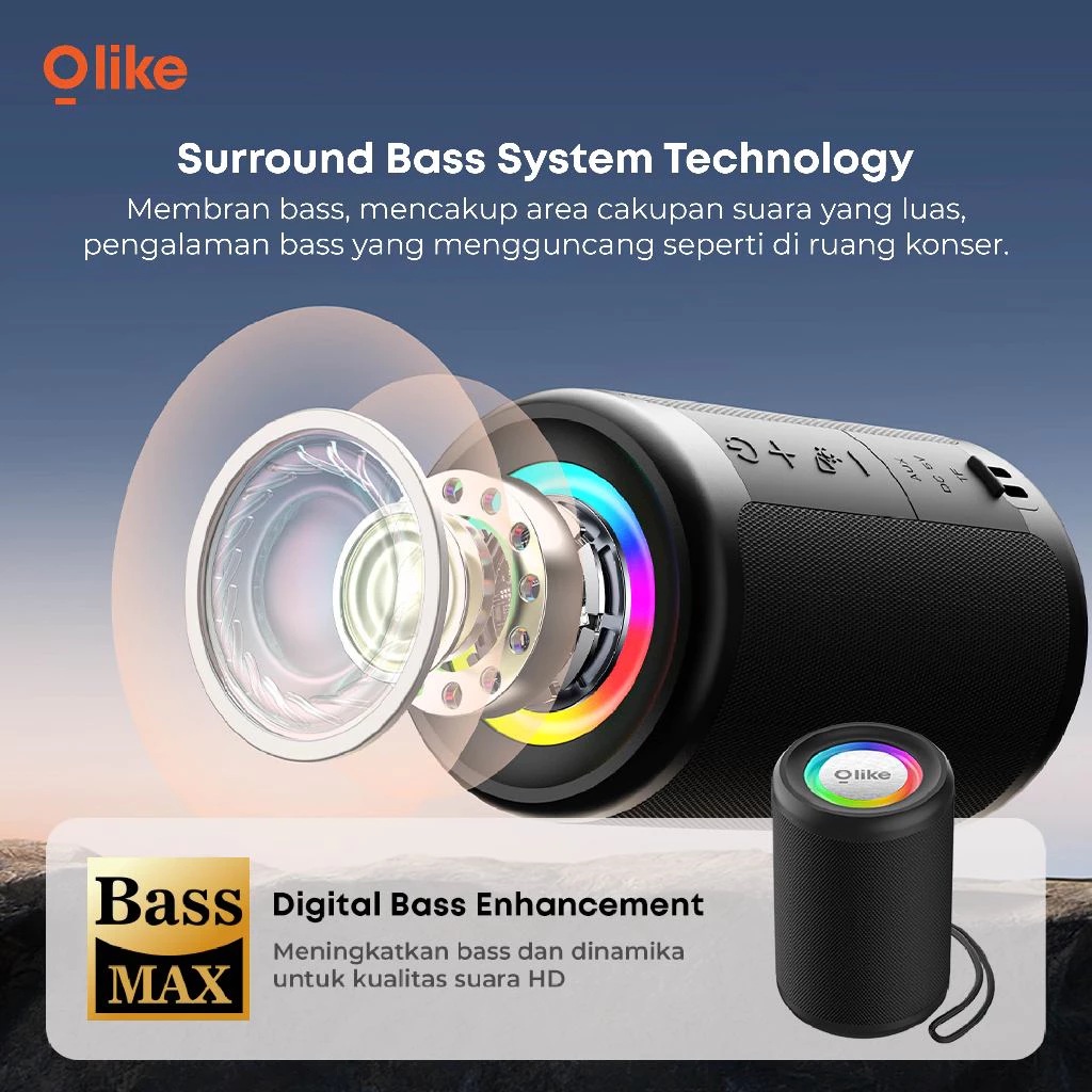 Oase Teknologi Asia Olike Mini Bluetooth Speaker SF9