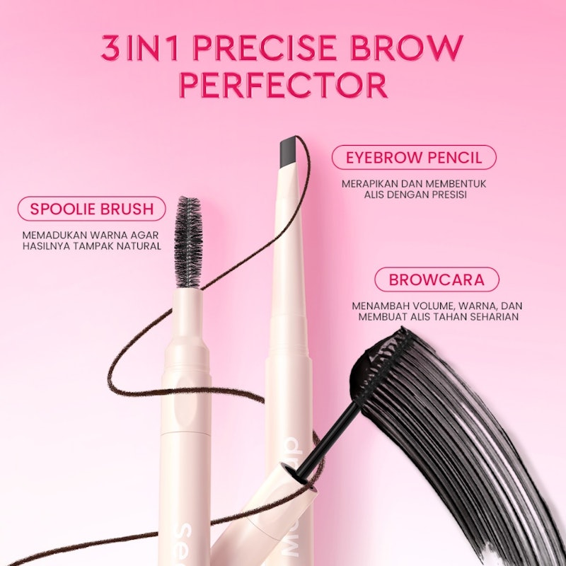 Sea Makeup Browshow Eyebrow Trio Kit Dark Brown 5