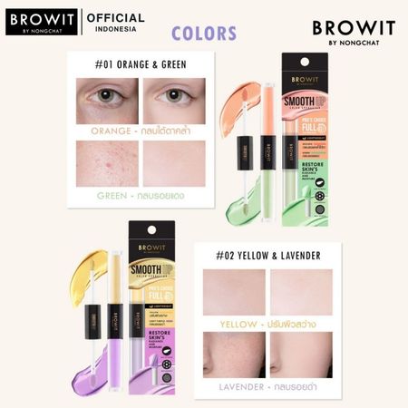  Browit by Nongchat Smooth Up Color Corrector #01 Orange & Green 