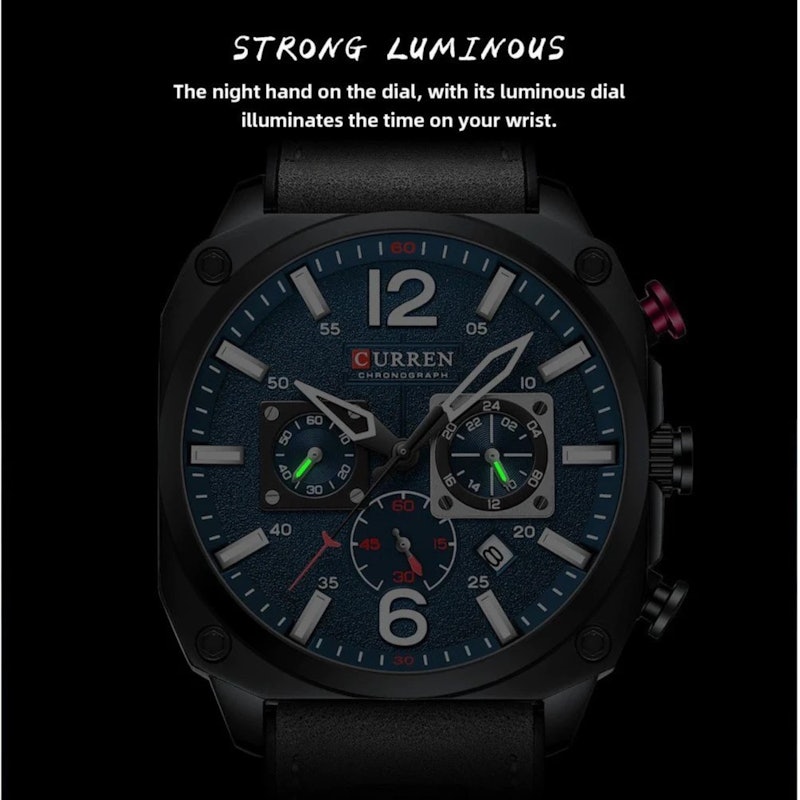 Curren Original Brand Leather Straps Wrist Watch for Men 4