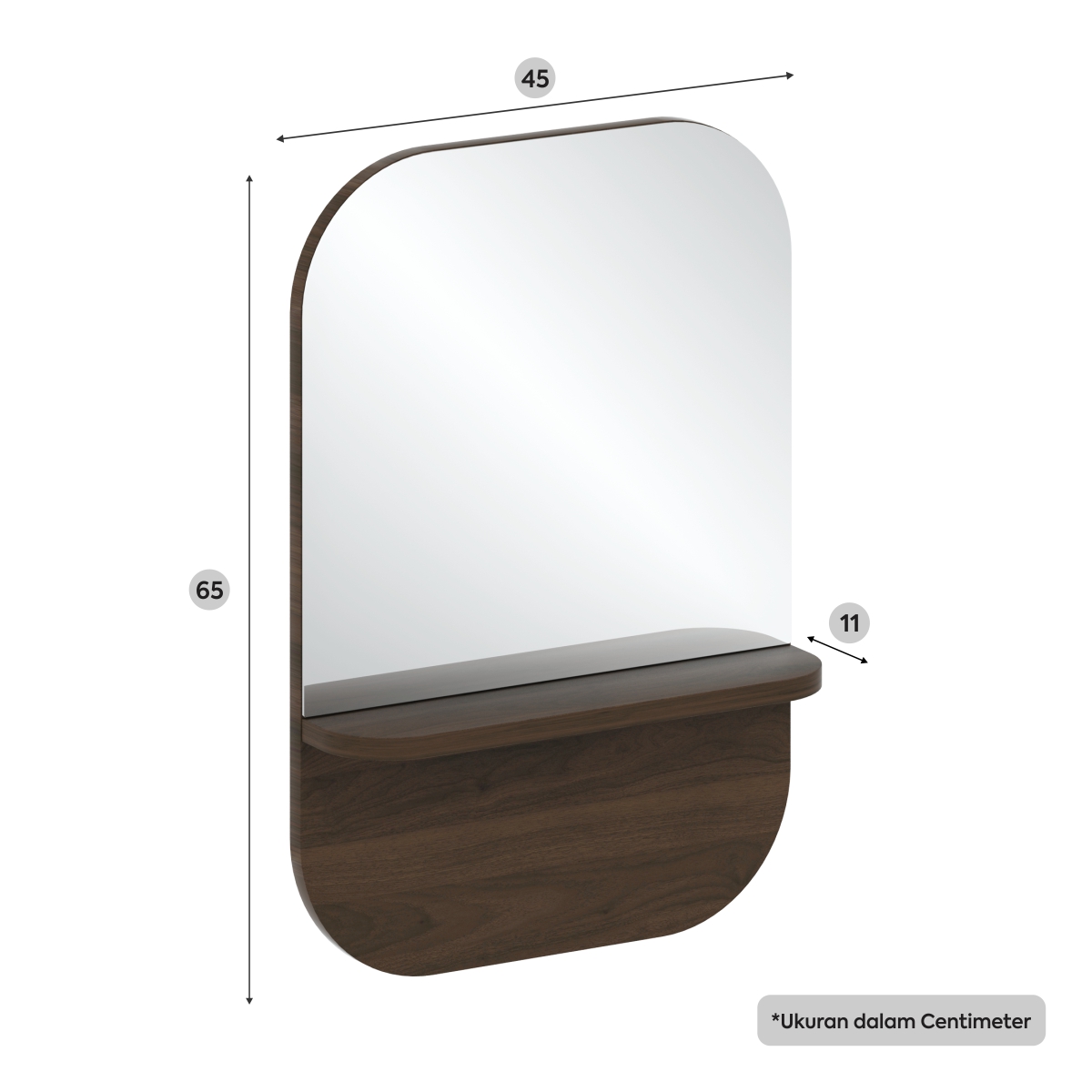 Pro Design Unison Rak Dinding dengan Cermin