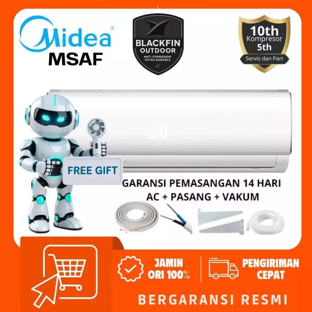 Midea AC Standard 2 PK MSAFE-18CRN2X