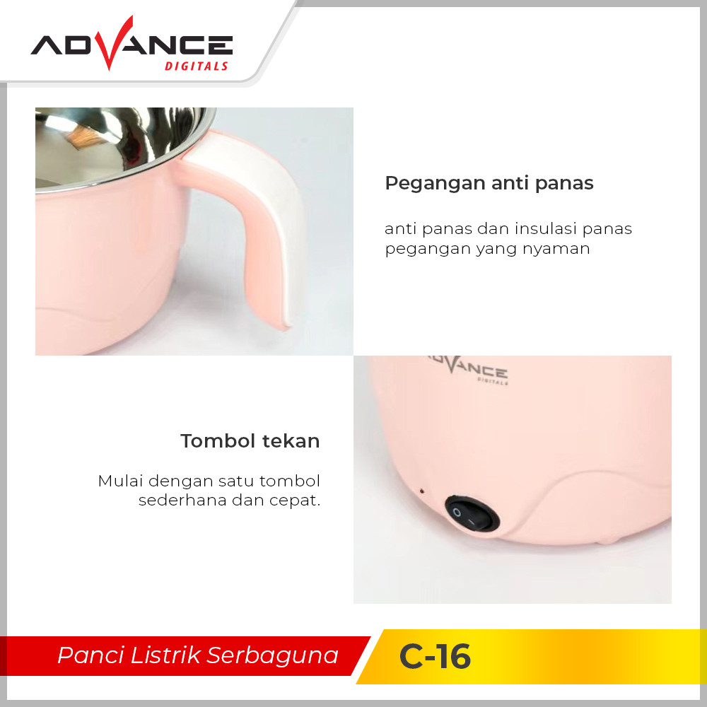 Mediatech Mandiri Indonesia Advance Panci Listrik Serbaguna C-16