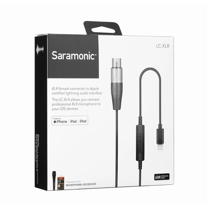 Saramonic LC-XLR Female XLR to Apple Lightning Mic Output Cable 4