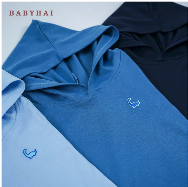 Babyhai Sahabat Anda BABY HAI Iris Set Set Hoodie Seri Biru