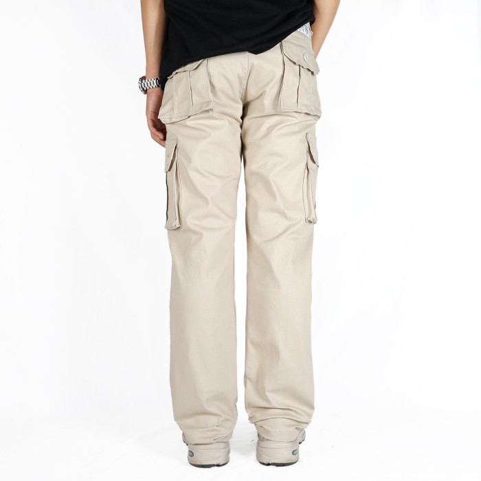 Never Surrender Apparel NVSR Long Cargo Pants Krem Stretch