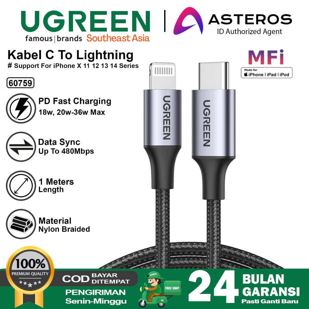 Ugreen Group UGREEN USB C to Lightning Cable  60759
