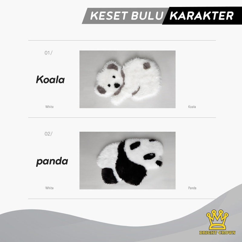 Bright Crown Kawaii Karpet Bulu Rumah Karakter 2