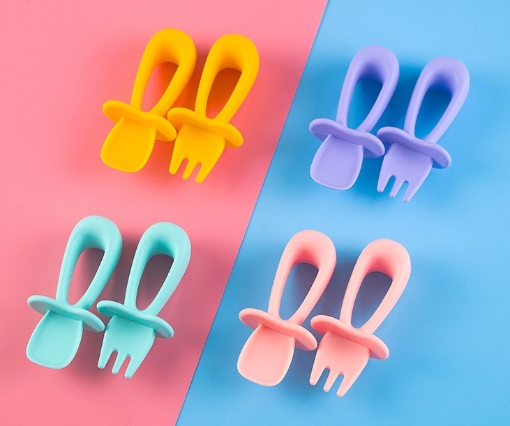  Keola Set Silicone Baby Spoon & Fork 