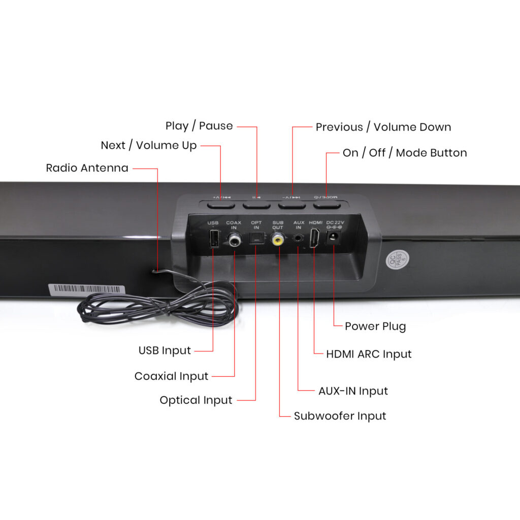 Bhakti Sentosa Raya Simbadda Soundbar Speaker Wireless+Wired HDMI CST 906N+