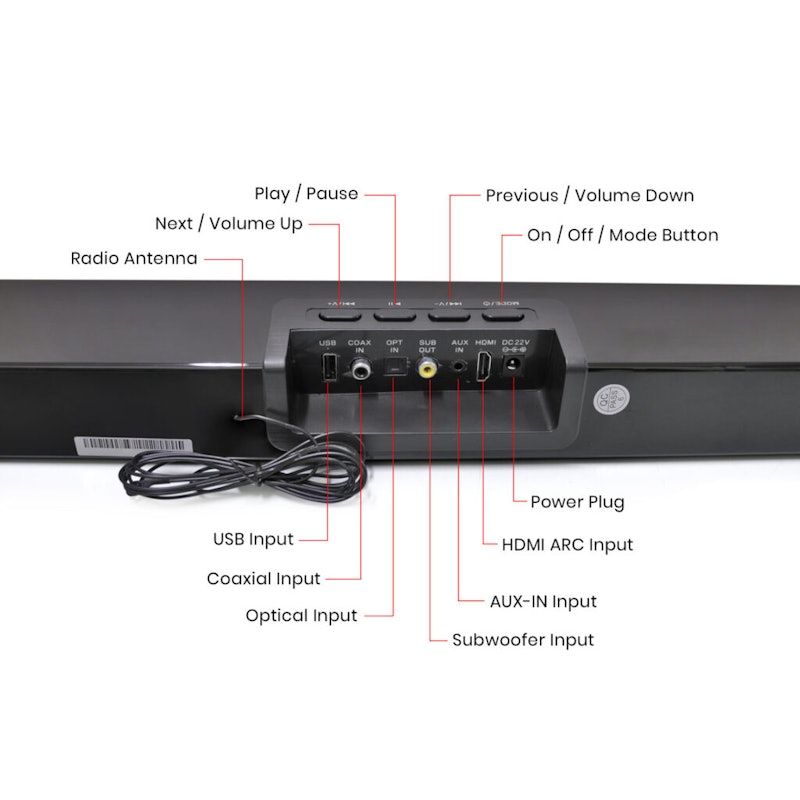 Simbadda Soundbar Speaker Wireless+Wired HDMI 2